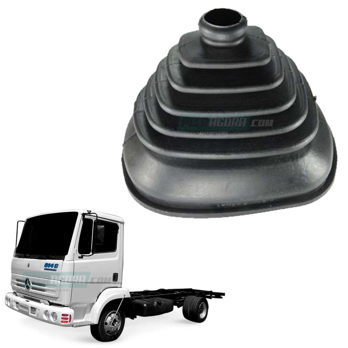 GUARDA PO ALAVANCA CAMBIO SEM TRAVA BORRACHA PRETA MB 712 712C 914 914C OF1620 2