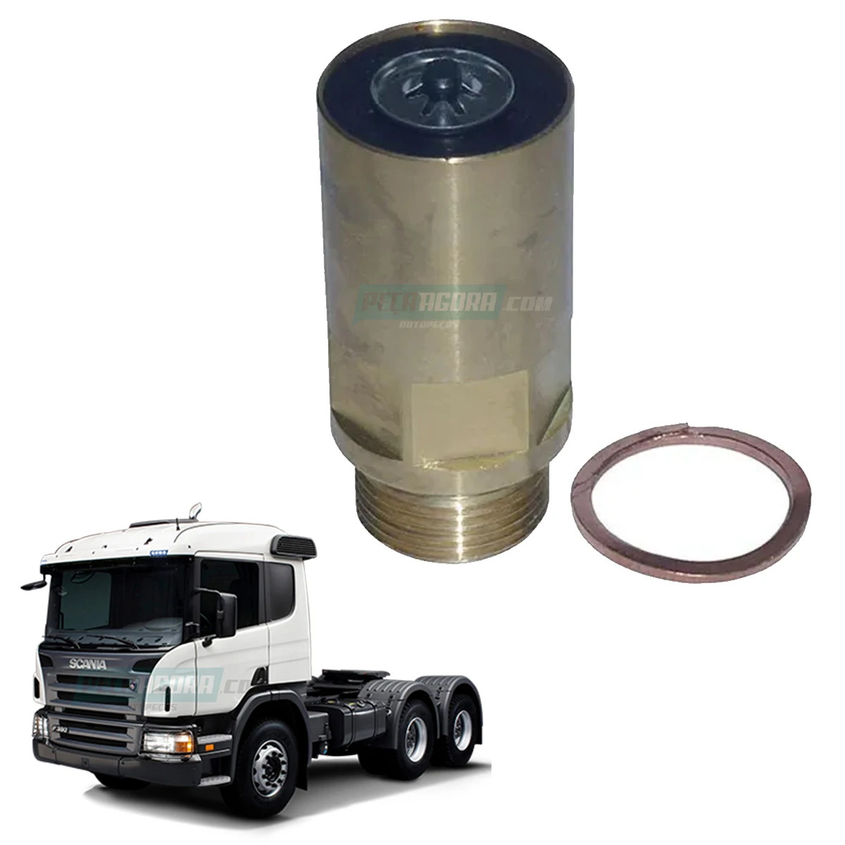 VALVULA SEGURANCA SECADOR AR 13-14BAR PARA SCANIA P G R  (1512030-9325109552)