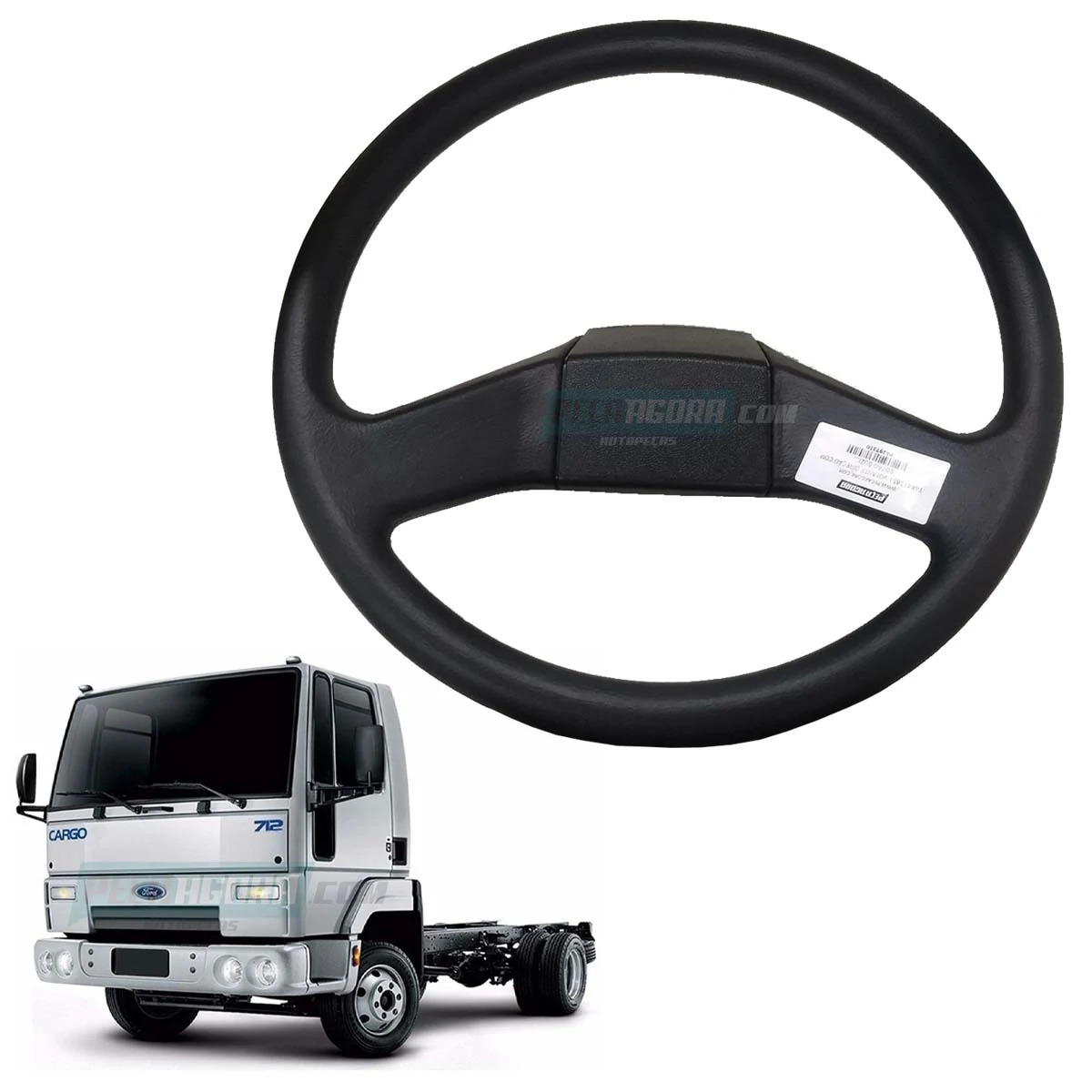 VOLANTE DIRECAO COM BOTAO BUZINA VW 16.180CO 16.210CO FORD CARGO (TAR415651)