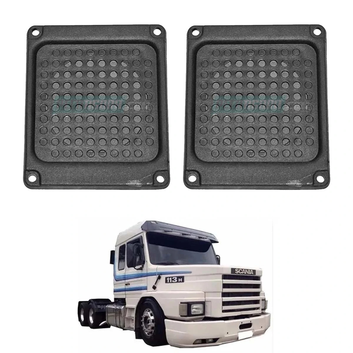 CAIXA 2 TELA ALTO FALANTE PARA SCANIA 113 PAINEL PLASTICA (CX.1673651]**2)