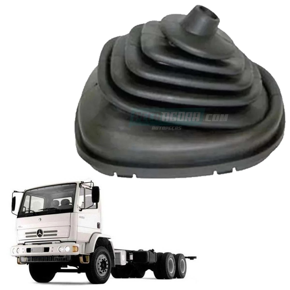 COIFA CAMBIO SUPERIOR PRETA MB 712C 914C FURO MENOR SEM ARO MERCEDES BENZ (00026