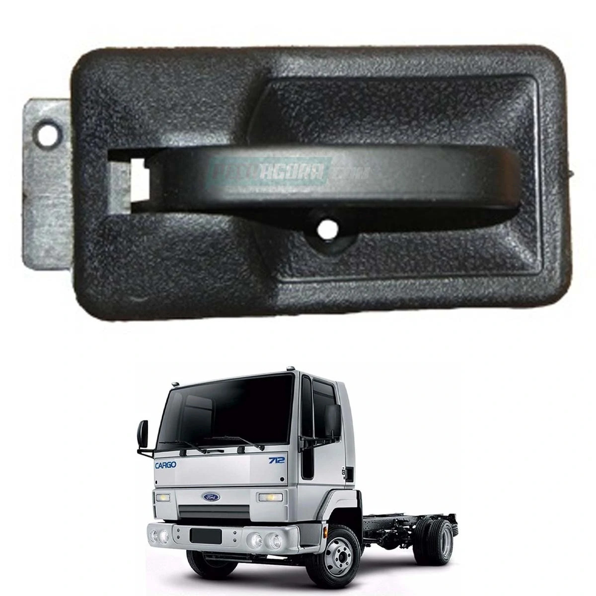 MACANETA INTERNA PORTA PRETA COMPLETA FORD CARGO TODOS (85HBE22600BAFA.)