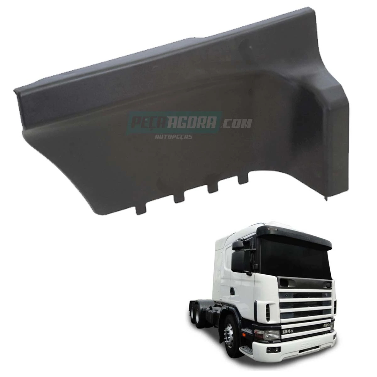 MOLDURA TAMPA ESTRIBO SUPERIOR DIR PARA SCANIA SERIE 4 1994 A 2008 (1390074.)