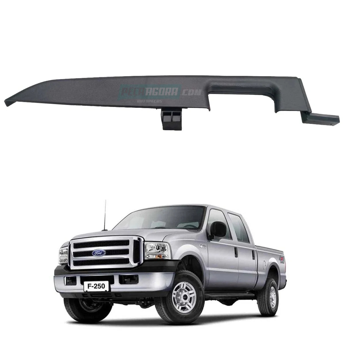 PUXADOR INTERNO PORTA LD CINZA FORD F250 F350 F4000 (YC352524140BAN2B.)