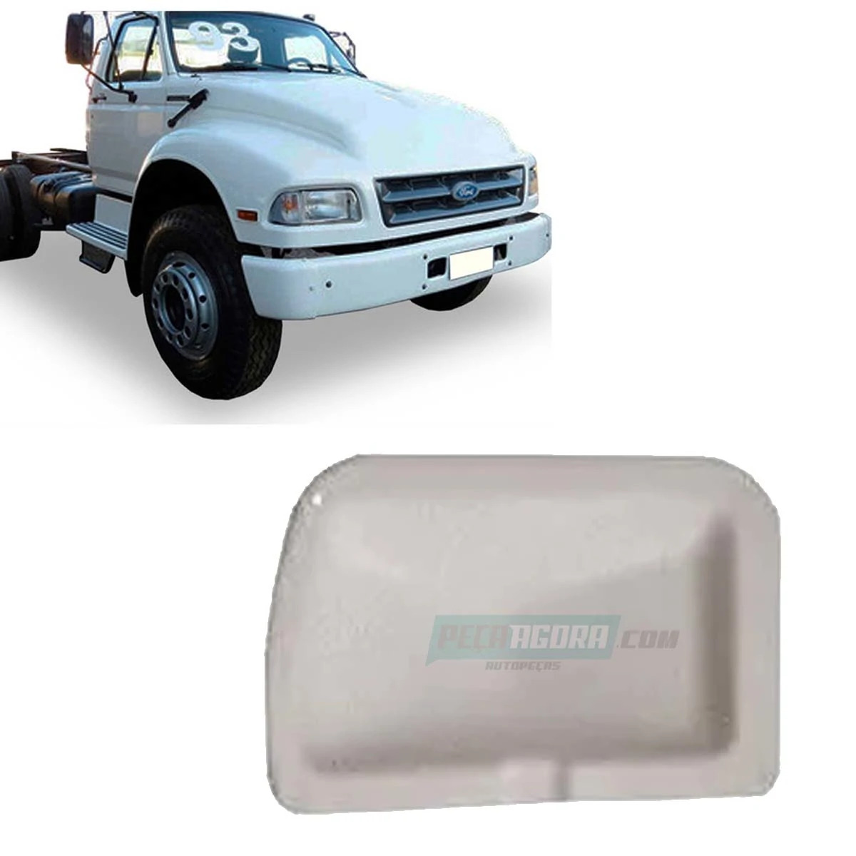 TAMPA FAROL DIREITO FIBRA FORD SAPAO F12000 F14000 ANO 1993 A 1998 (T75941602-AS