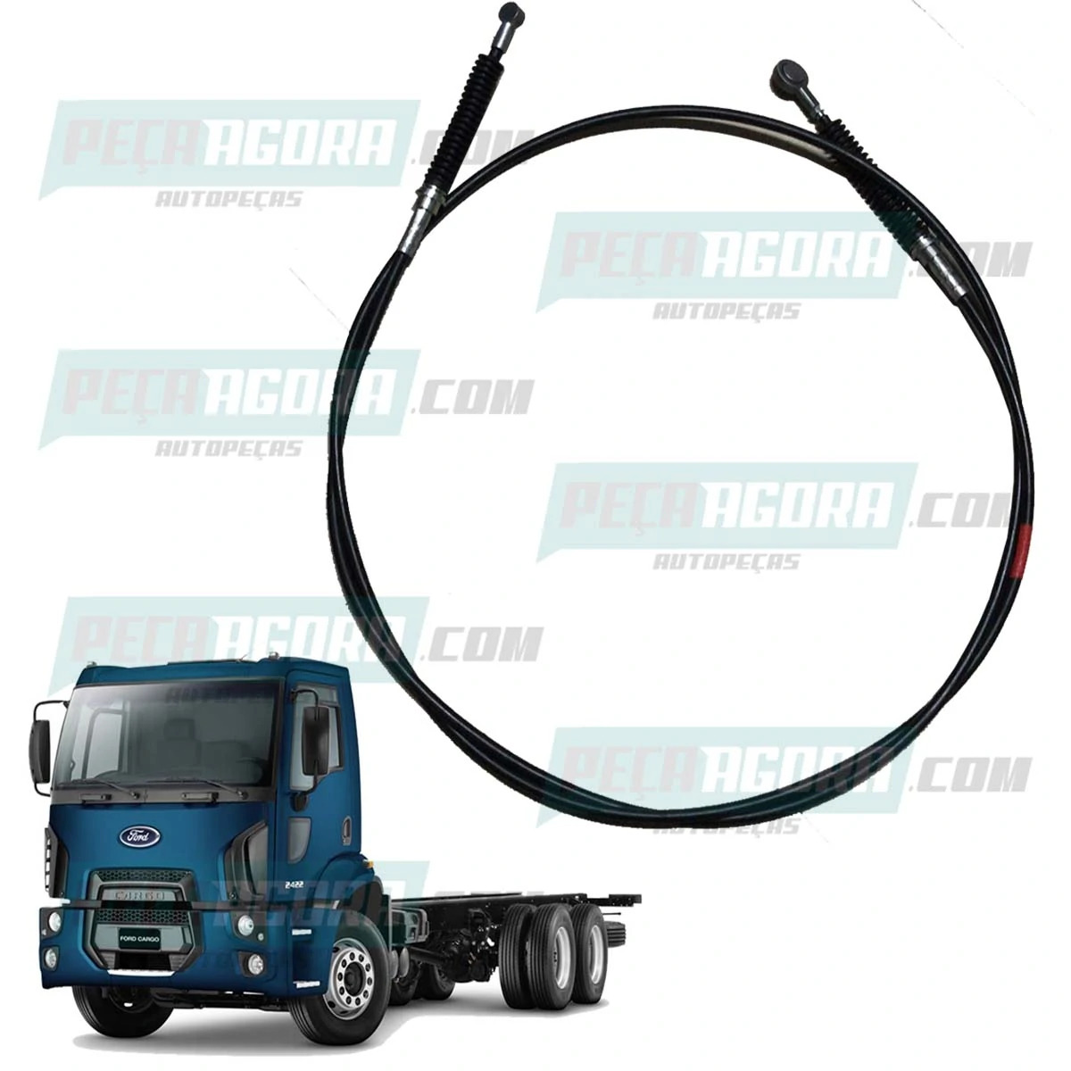 CABO ALAVANCA CÂMBIO TERMINAL 3810MM FORD NOVO CARGO 2622 6X4 2628 6X4 2623 6X4