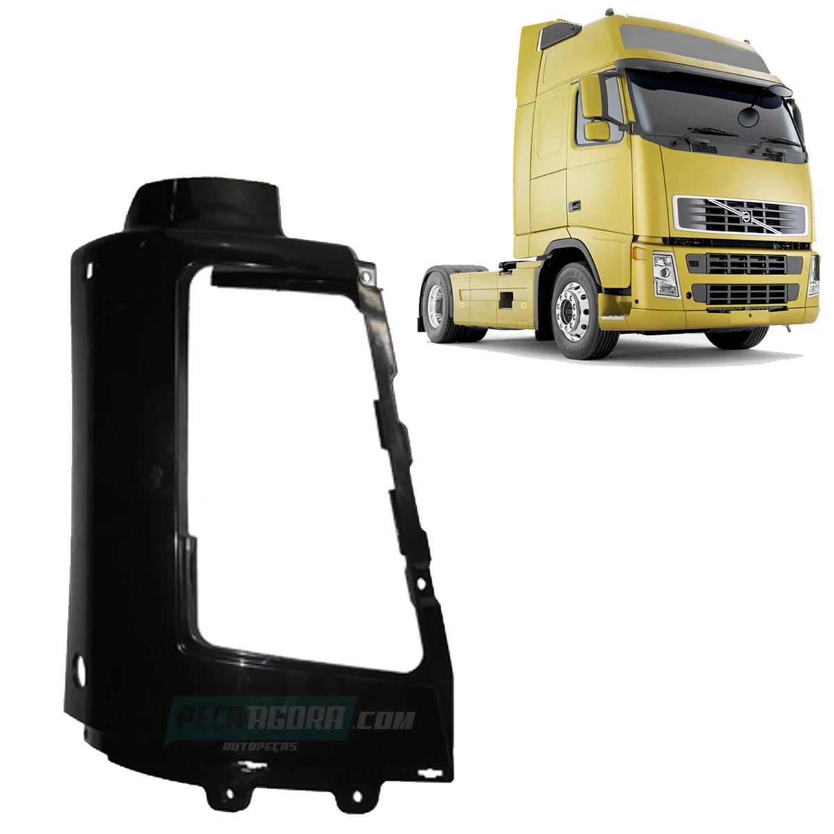 MOLDURA ACABAMENTO FAROL DIR VOLVO FH FM 2004 A 2008  (20452887/)