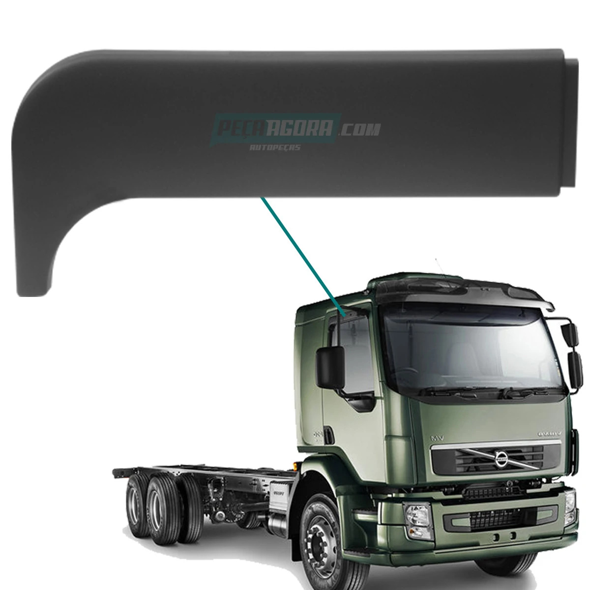 ACABAMENTO SUPERIOR DO BRACO VOLVO VM SEM ESPELHO RAMPA LD (205580120)