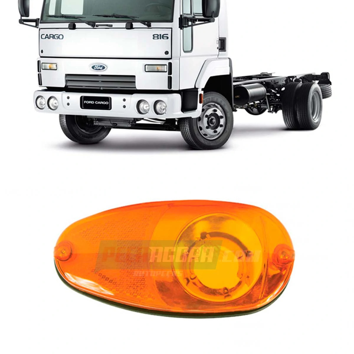 LANTERNA LATERAL PISCA FORD 816 1119 - 2012... - COM RETRORELETOR AMBAR (EC4513B