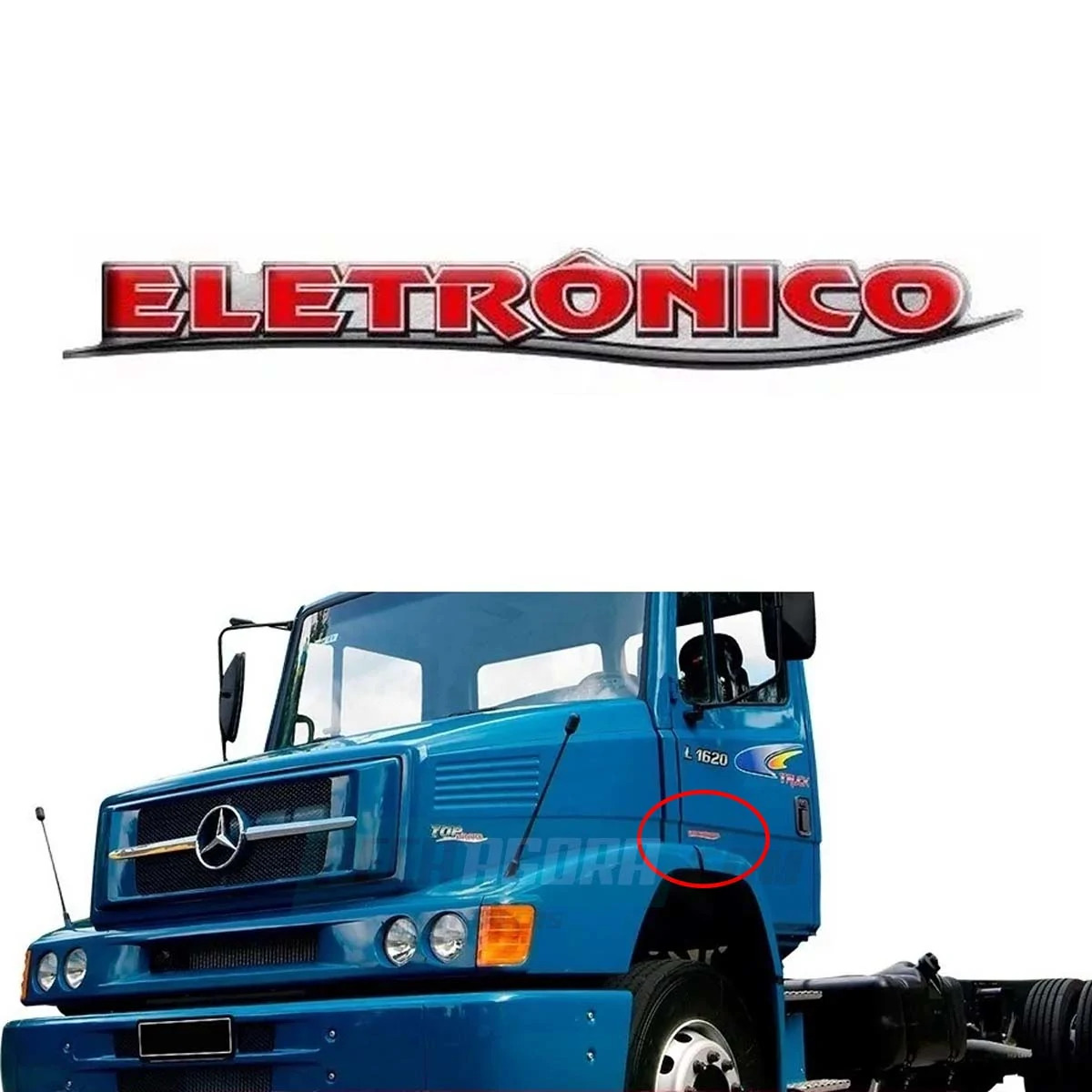 EMBLEMA LATERAL ''ELETRONICO'' MBB LO914 1215C 1218 1318 1319 1518 1620 1622 193