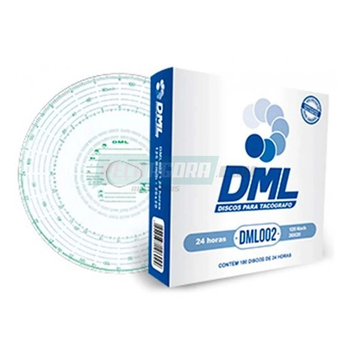 DISCO TACOGRAFO CAMINHÕES ONIBUS VANS DIARIO 125 KM 20X20 (DML002-14024005F)