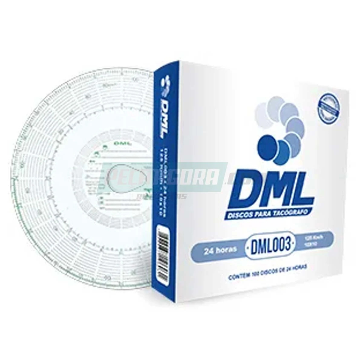 DISCO TACOGRAFO DIARIO 125 KM 10X10 CAMINHOES ONIBUS VANS (DML003-)