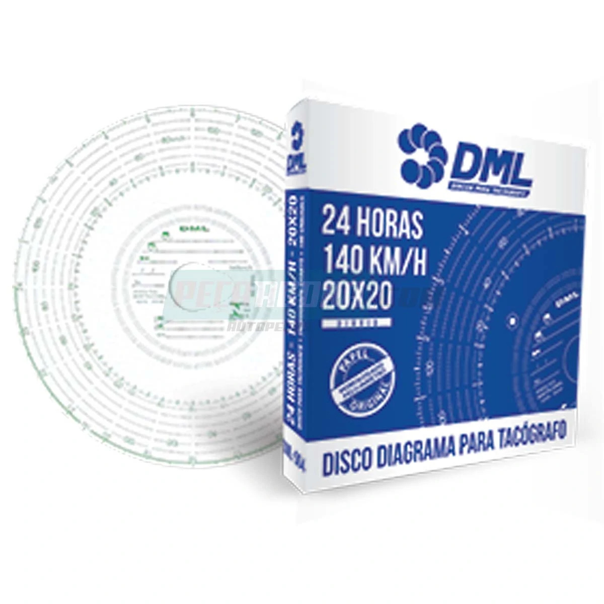 DISCO TACOGRAFO DIARIO 140KM 20X20 CAMINHOES ONIBUS VANS (2TJ957040-DD)