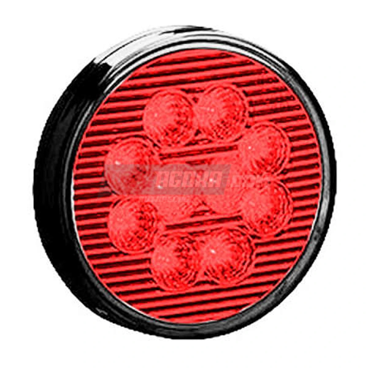 LANTERNA TRASEIRA RANDON COM 10 LEDS 12V VERMELHA 125MM 2070.12 (428845)