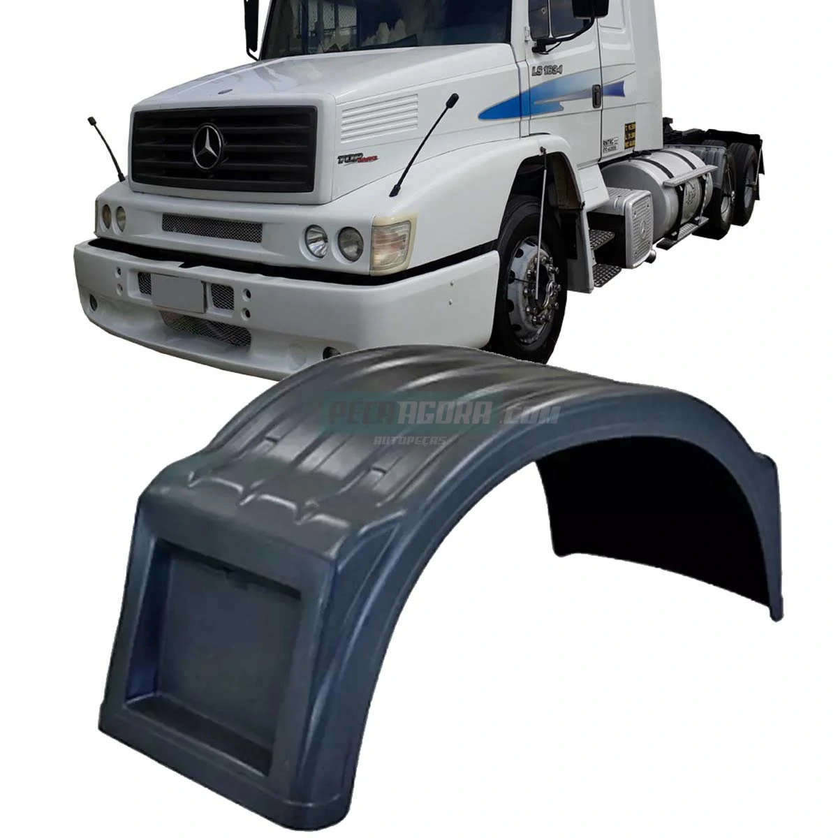 PARALAMA TRACAO MB LS1938 1938S LS1632 LS1634 TRASEIRO PLASTICO GRAFITE (6965207