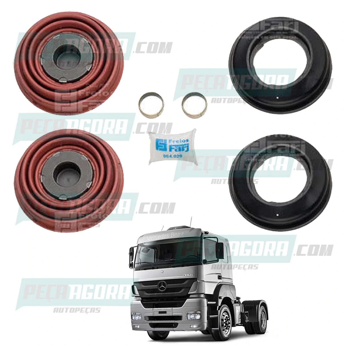 REPARO SAPATA FREIO A DISCO COM FOLE MB AXOR 1938S 1944S O500 (0004204082-K01060