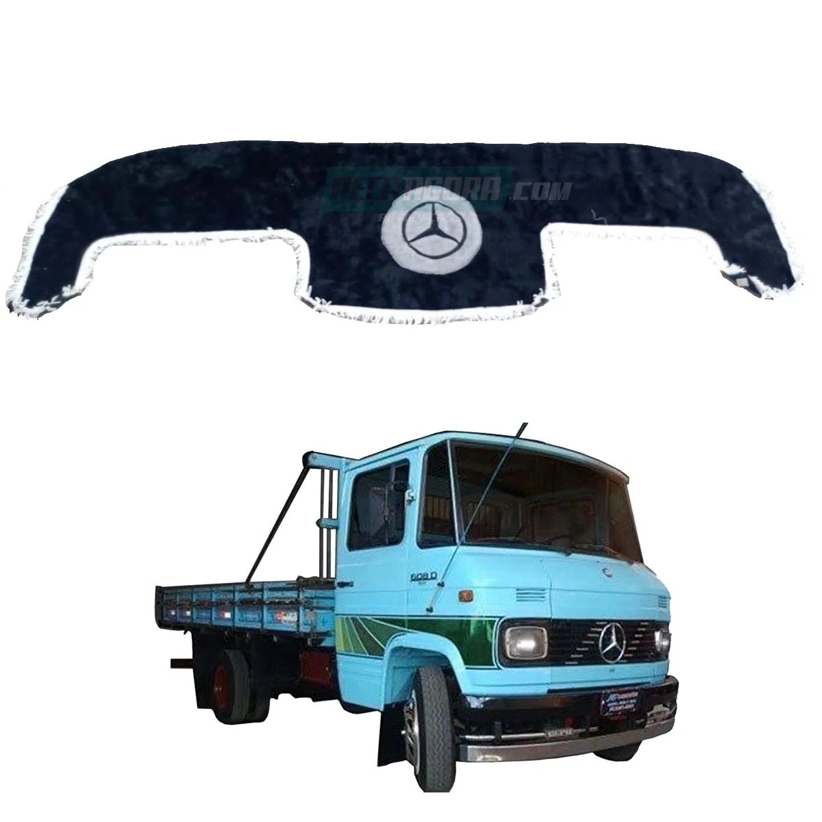 CAPA PELUCIA CHINIL PAINEL C/LOGO MB 608 GAUCHA C/FORRO PRETA (440069)