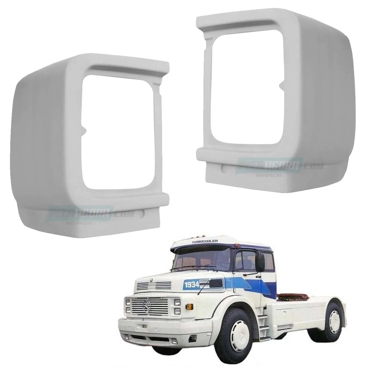 PAR LATERAL DO FAROL FIBRA DIR ESQ MB 1932 1933 1934 MERCEDES BENZ (K.3506987479