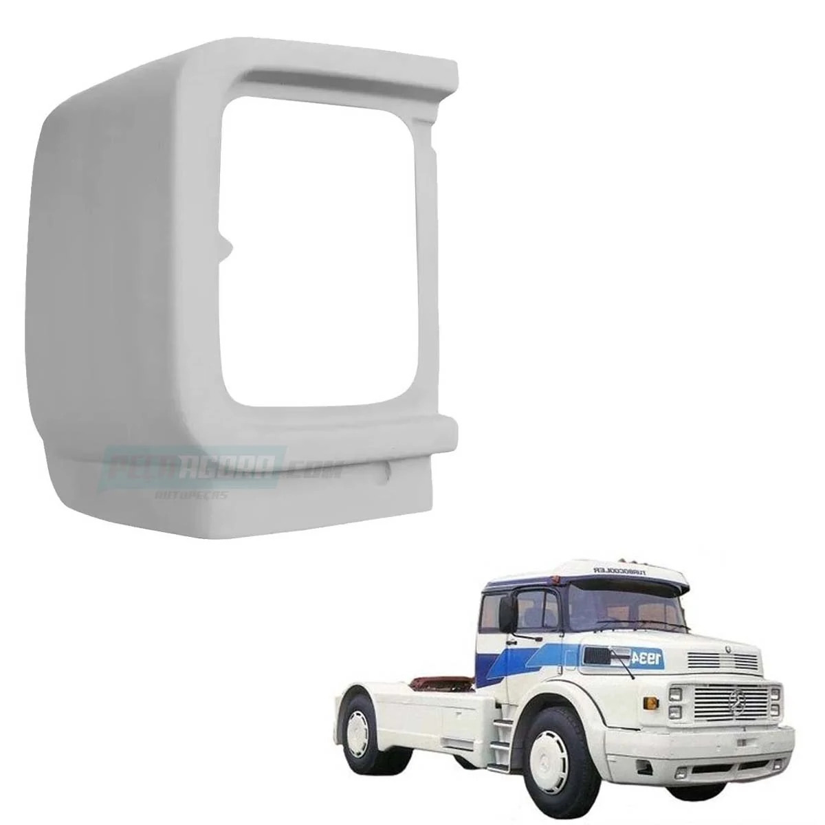 LATERAL FAROL FIBRA DIR MB 1932 1933 1934 MERCEDES BENZ (AS1098BR)