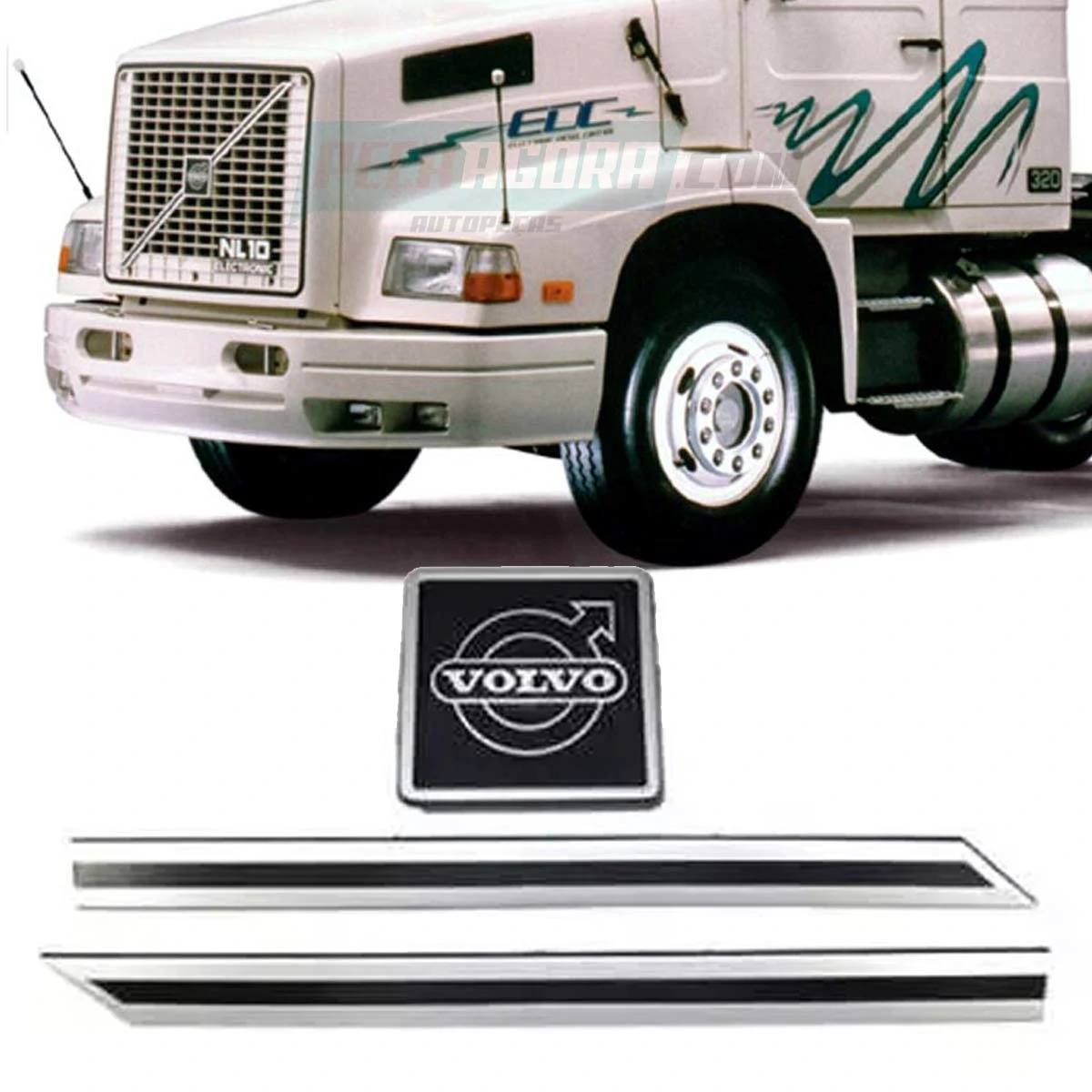 EMBLEMA LOGO GRADE DIAGONAL VOLVO NL EDC PLASTICO (279217)