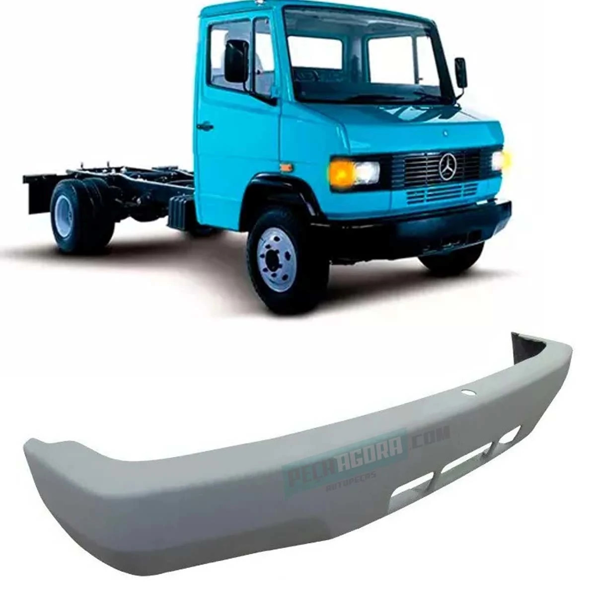 PARACHOQUE DIANTEIRO FIBRA  MB 709 710 912 914 BICUDINHO BRANCO (6888807270-AS33