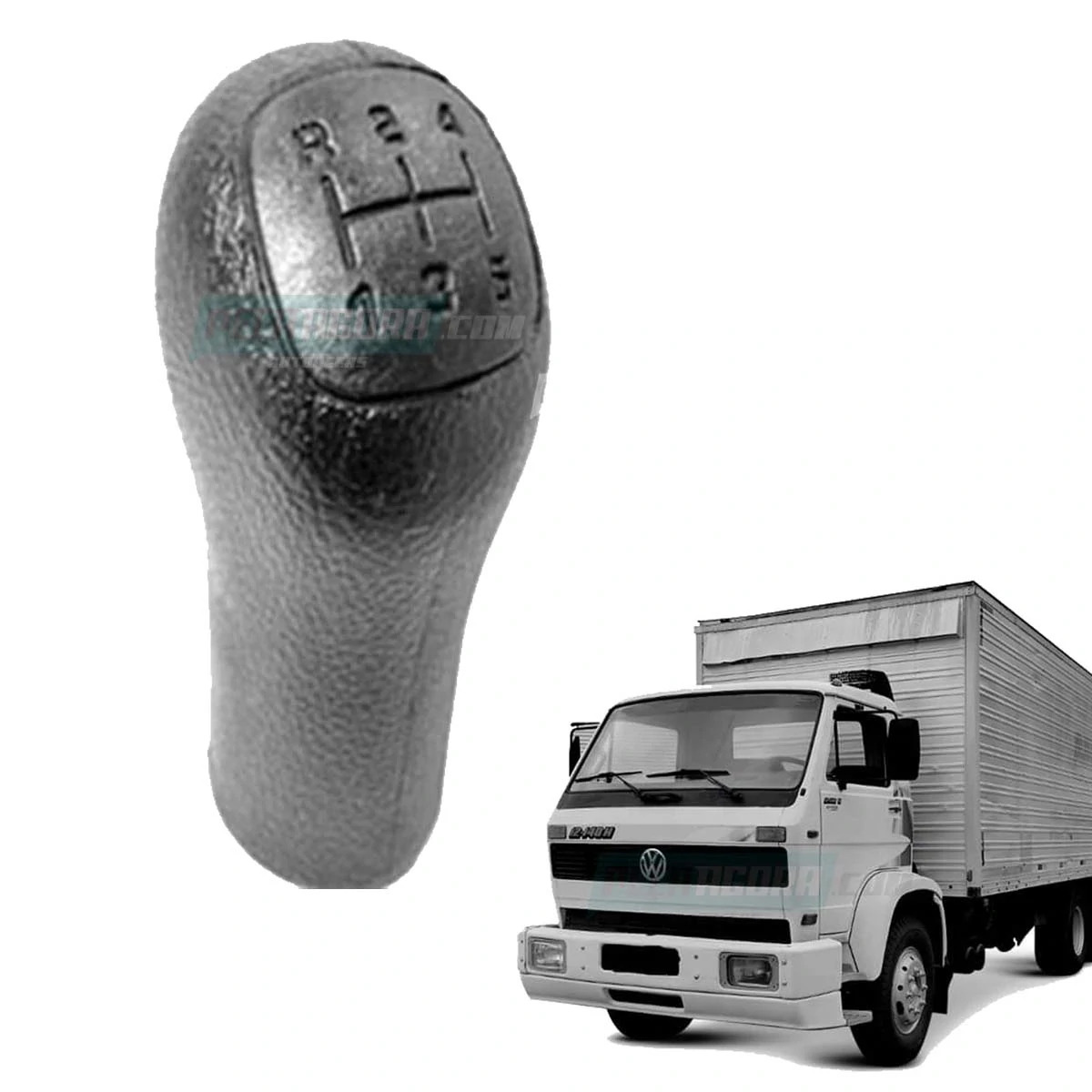 MANOPLA ALAVANCA CÂMBIO 5M SEM REDUZIDA RE PARA FRENTE VW 14150 14200 12170BT 1