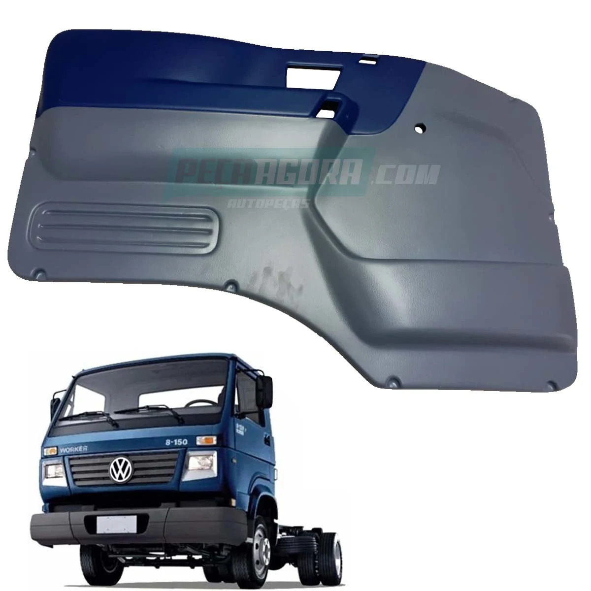 FORRO PORTA LE PLASTICO REVESTIMENTO AZUL VW 8140 8150 9150 16310 18310 7110 812