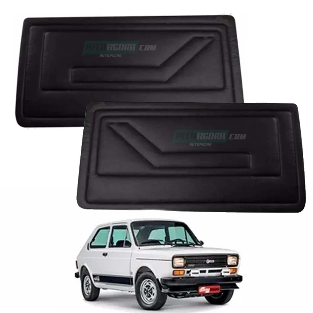 PAR FORRO PORTA DIANTEIRA PRETO FIAT 147 (M455010)