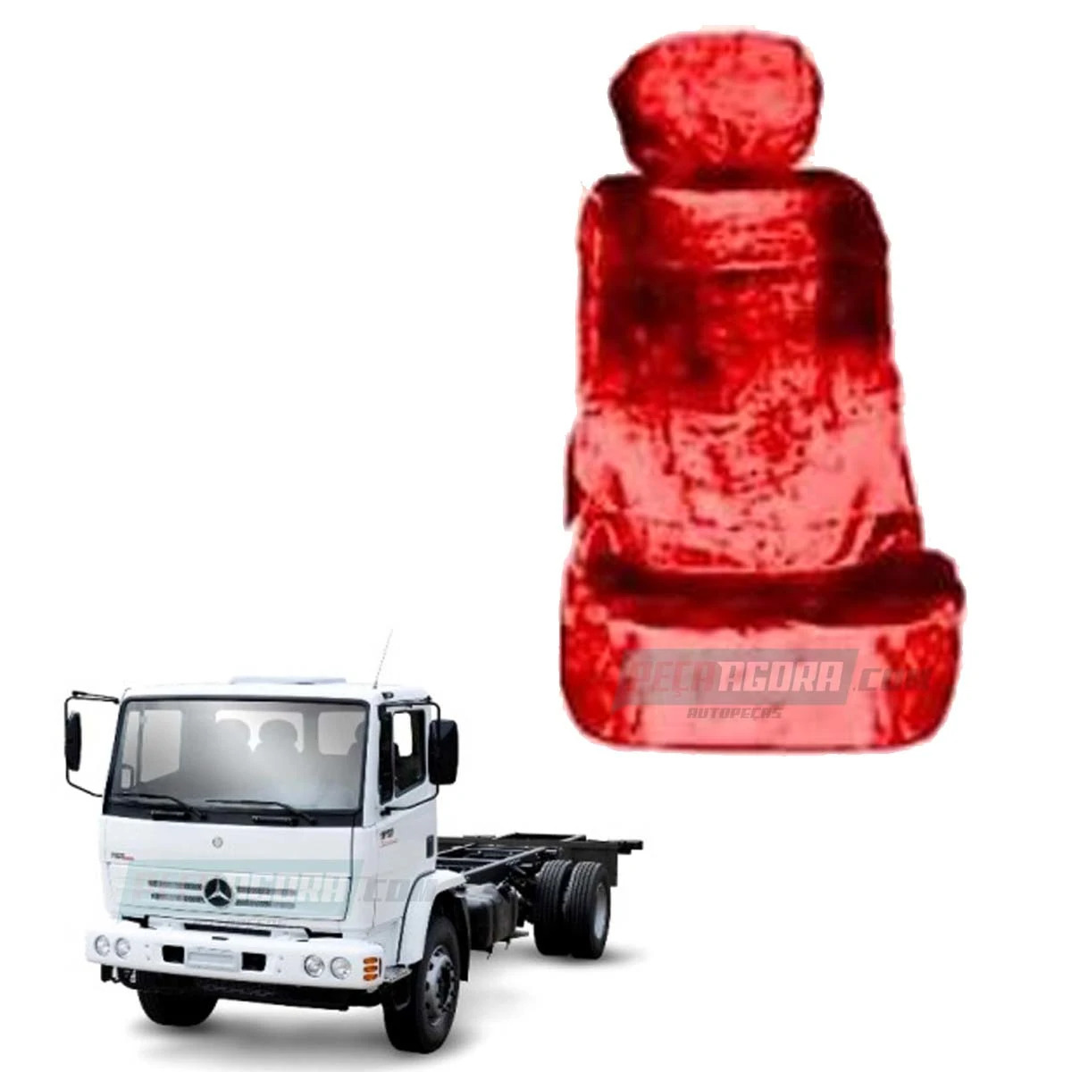 CAPA PELUCIA CHINIL BANCO S/LOGO MB 914C 712C 1718 2000 MOTORISTA CARONA GAUCHA 