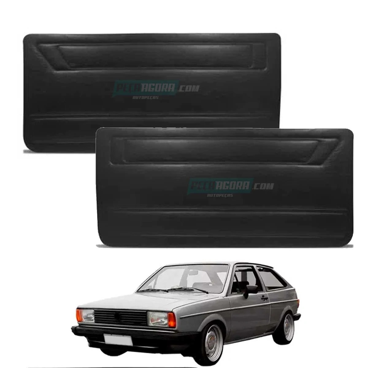 PAR FORRO PORTA PRETA GOL PARATI SAVEIRO VOYAGE 85 A 88 LARGA (M320013)