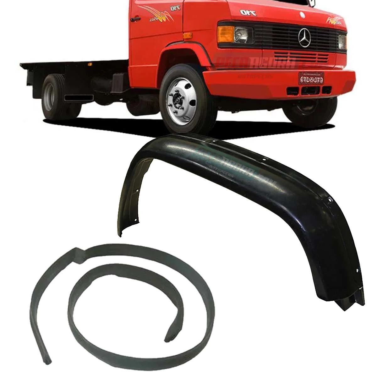 KIT PARALAMA + BORRACHA DEBRUM MB 709 710 912 914 FIBRA PRETO DIREITO  (K.688880