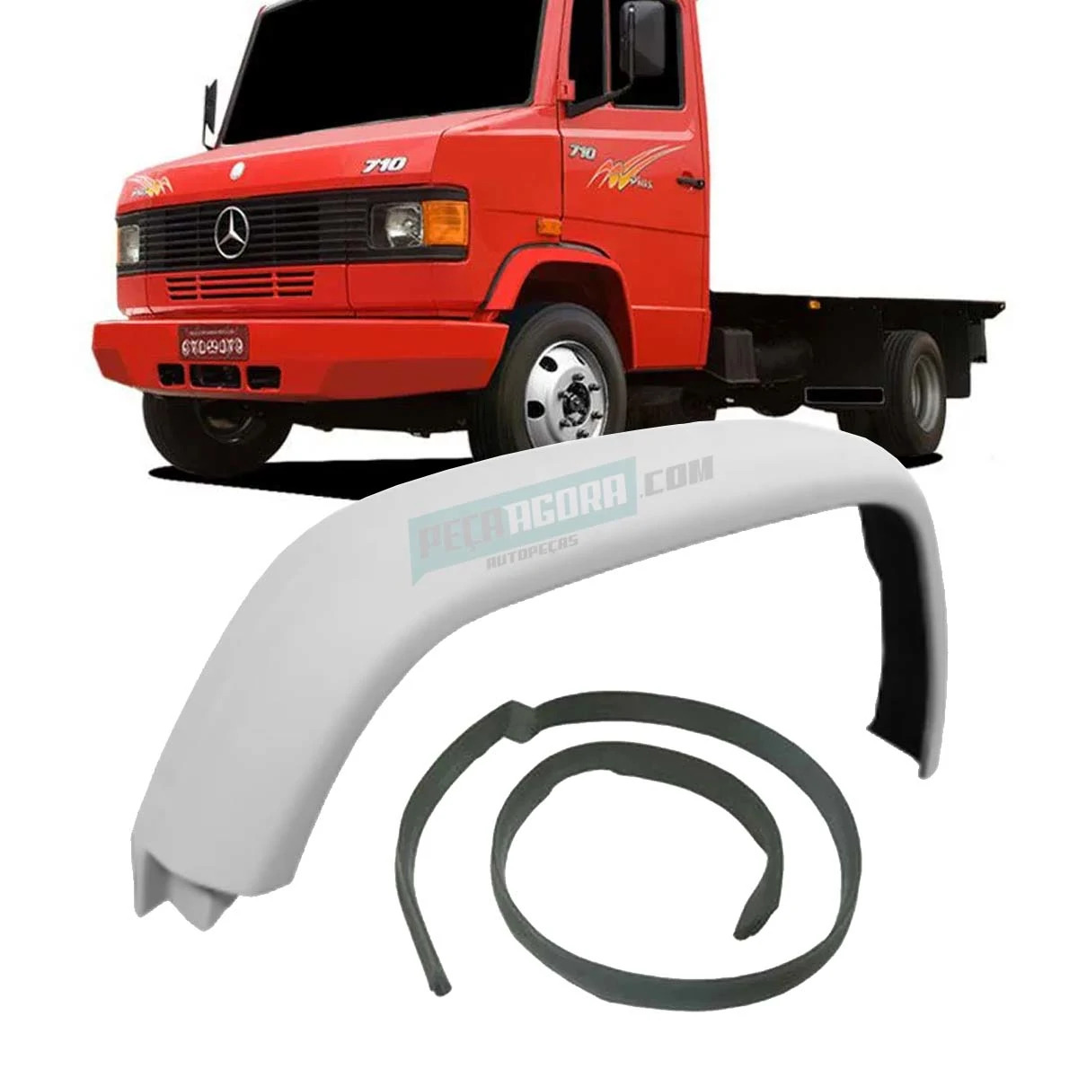 KIT PARALAMA + BORRACHA DEBRUM ESQ MB 709 710 912 914 FIBRA BRANCO ESQUERDO (K.6