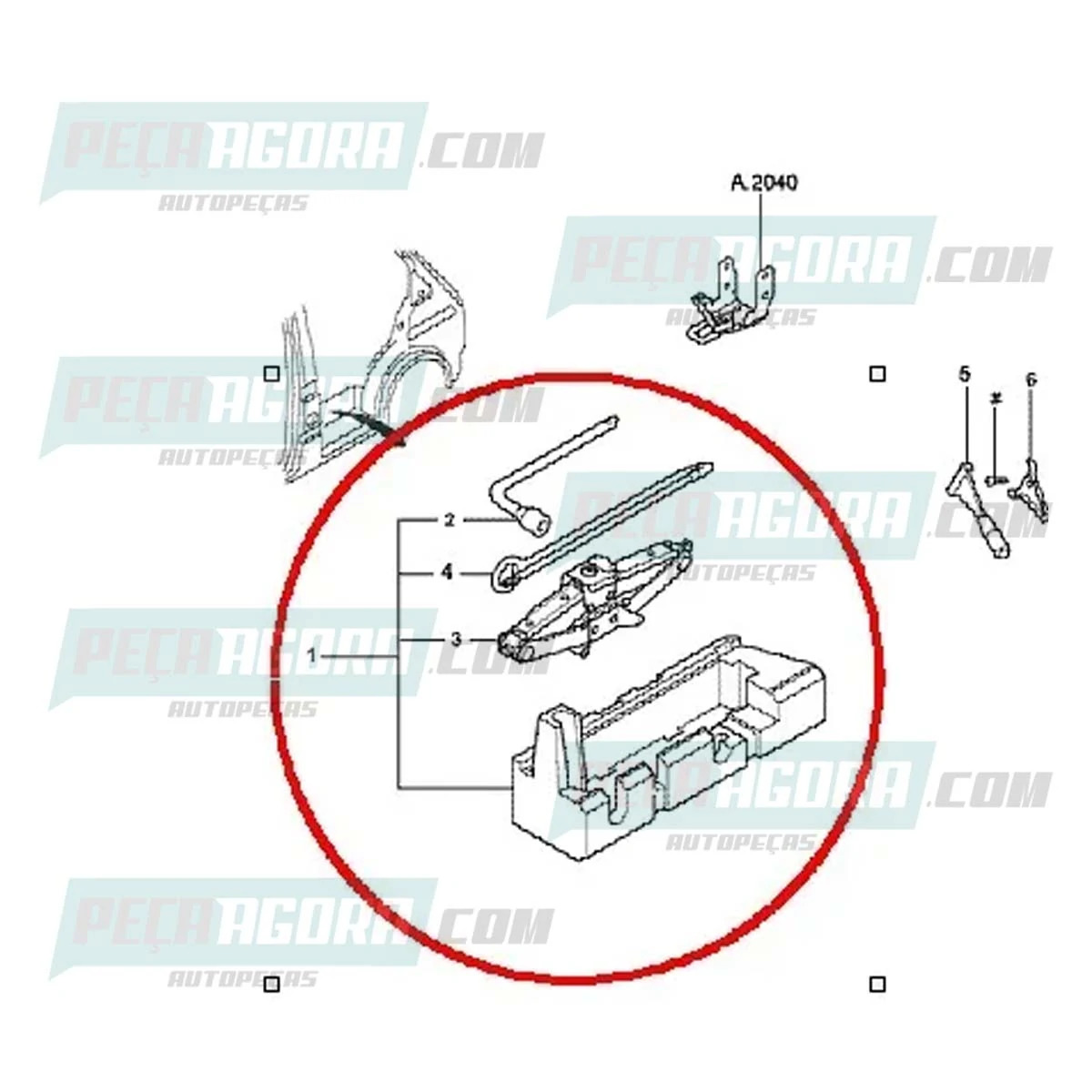 JOGO FERRAMENTAS MACACO CHAVE RODA ALAVANCA FORD TRANSIT CHASSIS 2010 (YC1517085