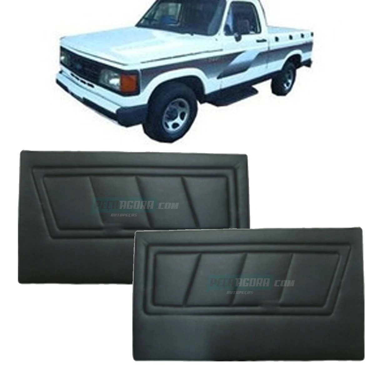 PAR FORRO PORTA CHEVROLET A20 C20 D20 85 A 96 EUCATEX COM CURVIM (M331008)