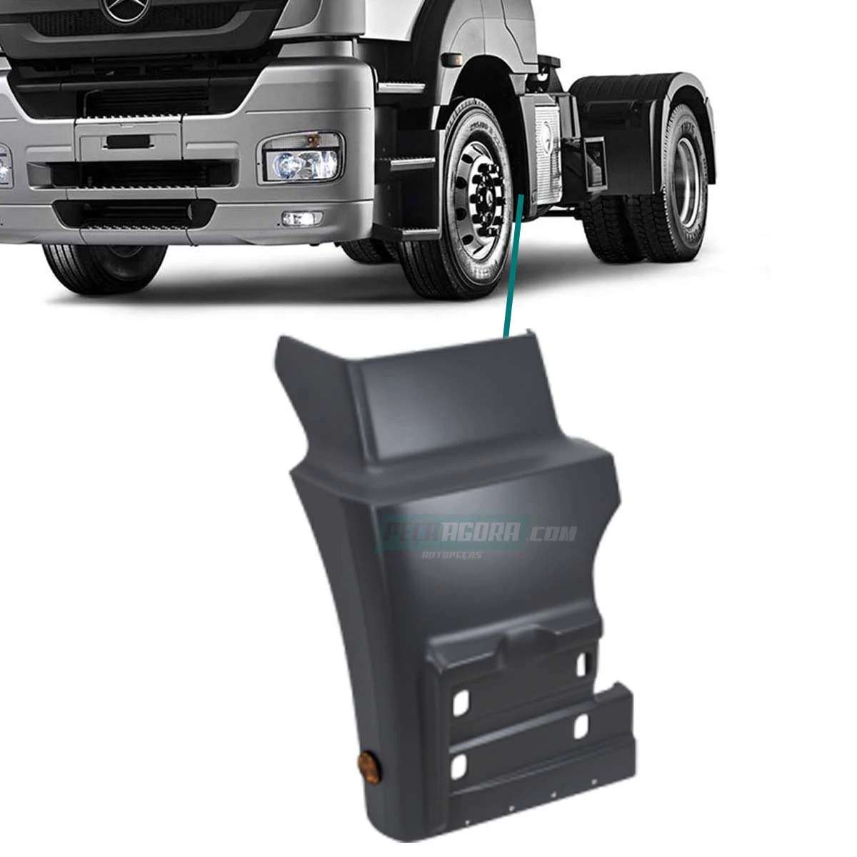 PARALAMA DIANTEIRO PARTE TRASEIRA ESQ MB AXOR 2035 2040 2044 4140 4144 (95888019