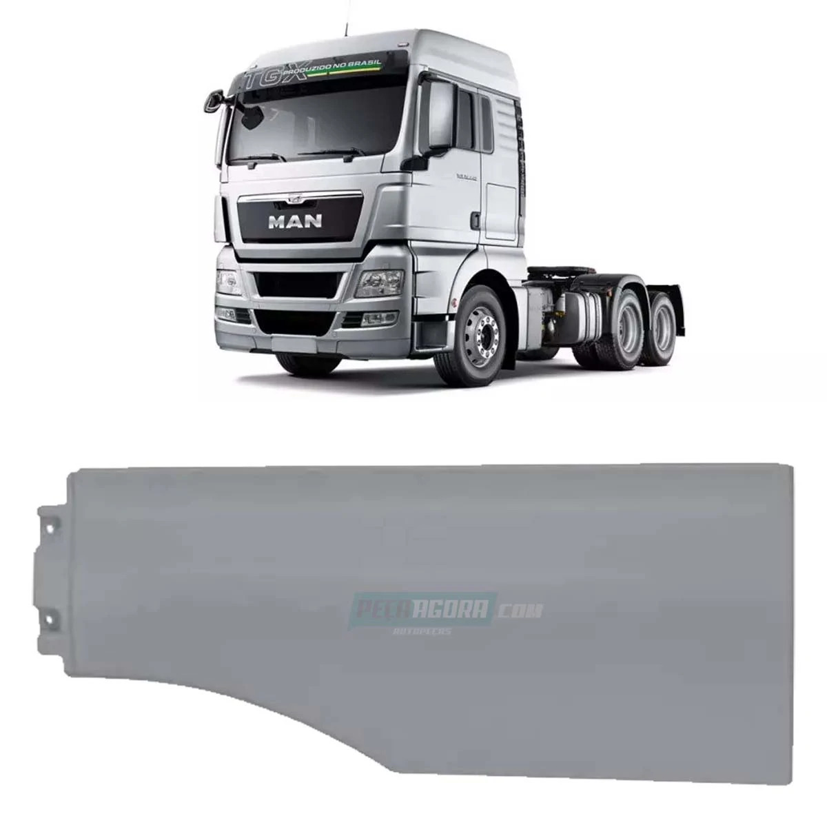 ANTEPARO TRASEIRO ESQ MAN TGX PLASTICO 28440 29440 29480 33440 2012... (2V582110