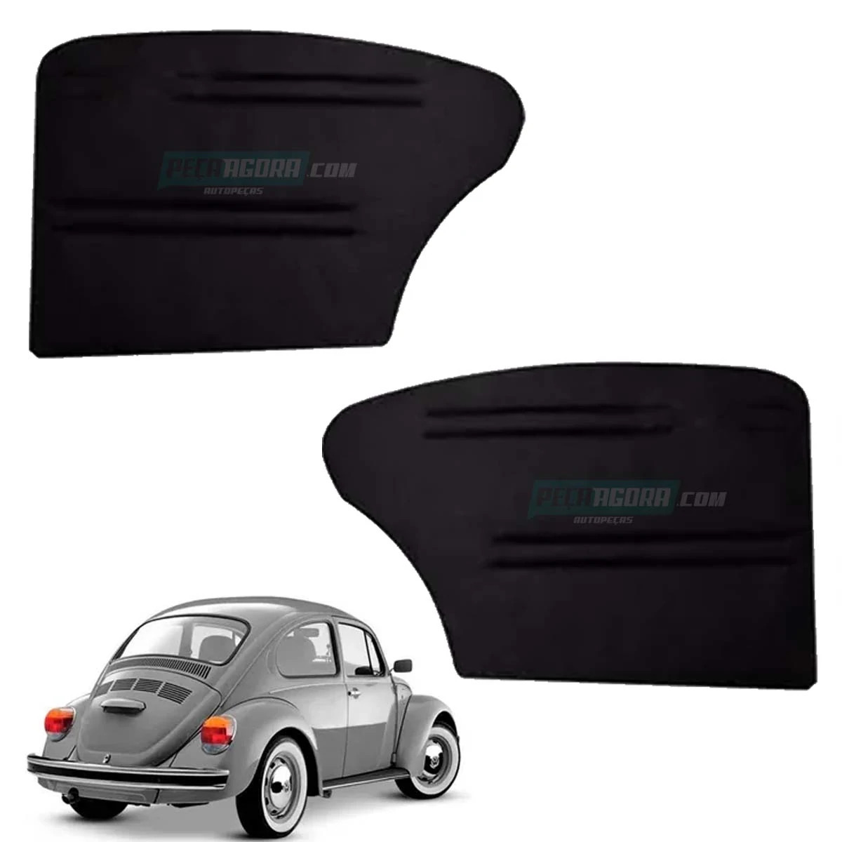 PAR FORRO LATERAL TRASEIRA PRETO FUSCA 1978 EM DIANTE (M305034)