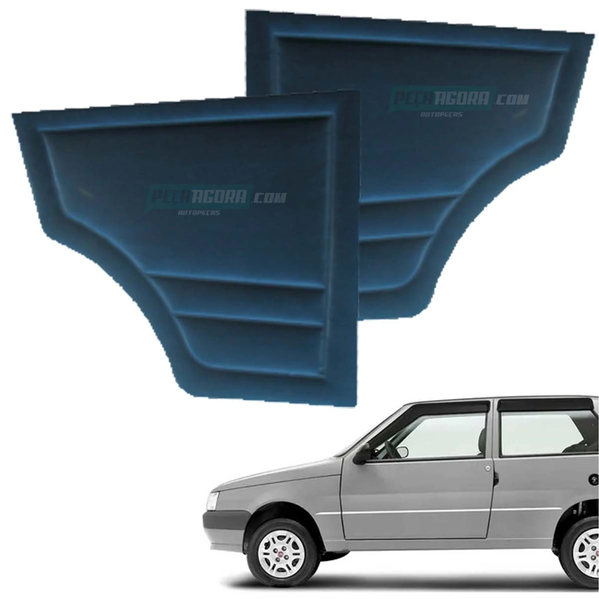 PAR FORRO LATERAL TRASEIRA UNO 2 PORTAS 85 A 2003 PRETO (M455040)