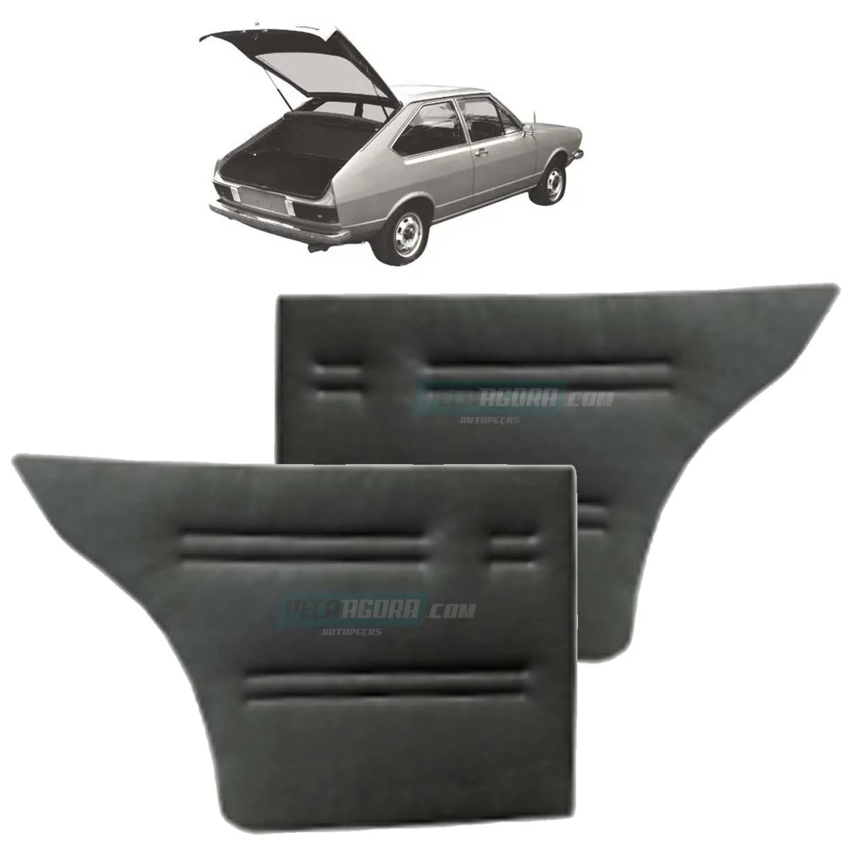 PAR FORRO LATERAL TRASEIRA PRETO PASSAT 3 PORTAS 79 A 88 (M315047)