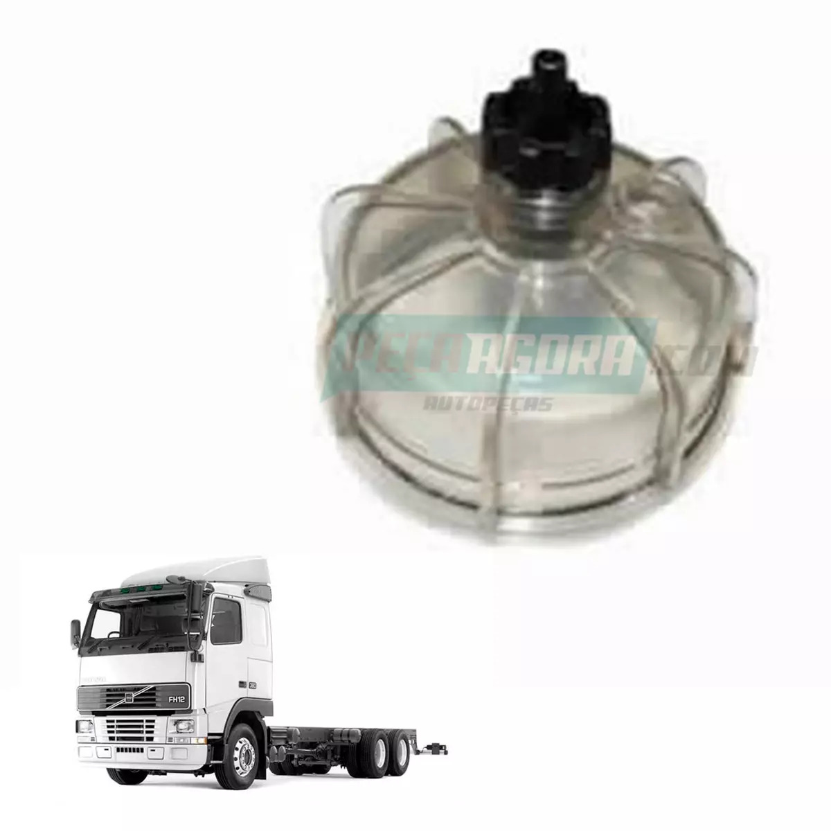 COPO FILTRO RACOR S/FURO SENSOR VOLVO FH12 FM12 NH12 TODOS COM MOTOR D12A D12C (