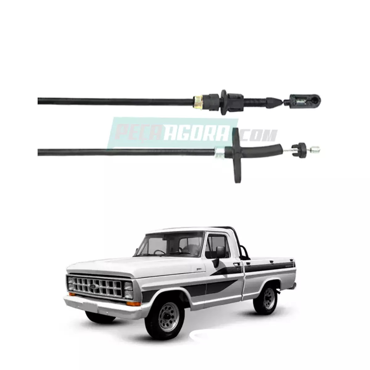 CABO ACELERADOR FORD F1000 GASOLINA 1992 A 1995 (T71721555B)