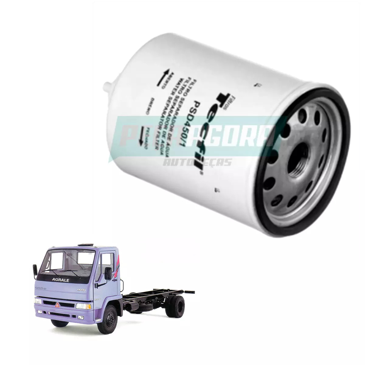 FILTRO COMBUSTIVEL SEPARADOR AGUA COM DRENO AGRALE 7000 7500 T 8500 TDX 4X2 97 D