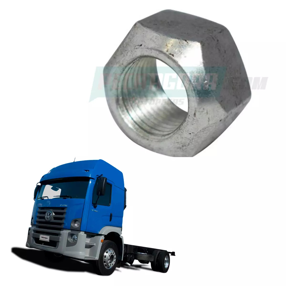 PORCA AUTOTRAVANTE 9/16 UNF SEXTAVADA VW 17250 23250 24250 8150 8140 9150 8120 1