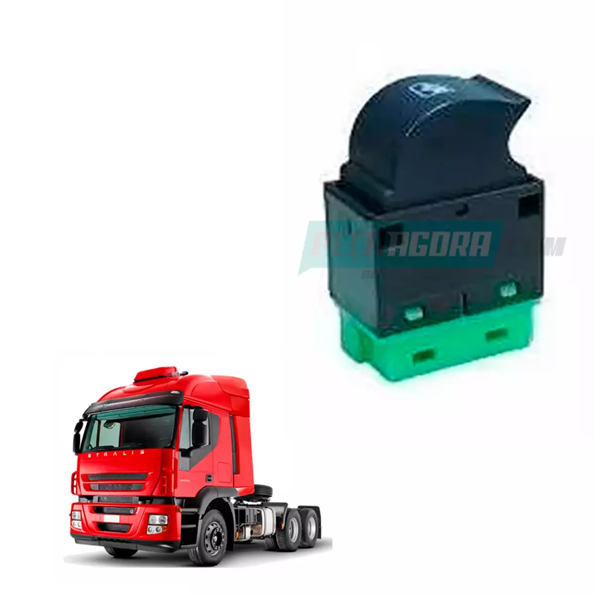 INTERRUPTOR VIDRO ELETRICO LD PARA IVECO NOVO STRALIS APOS 2008 TECTOR APOS 2010