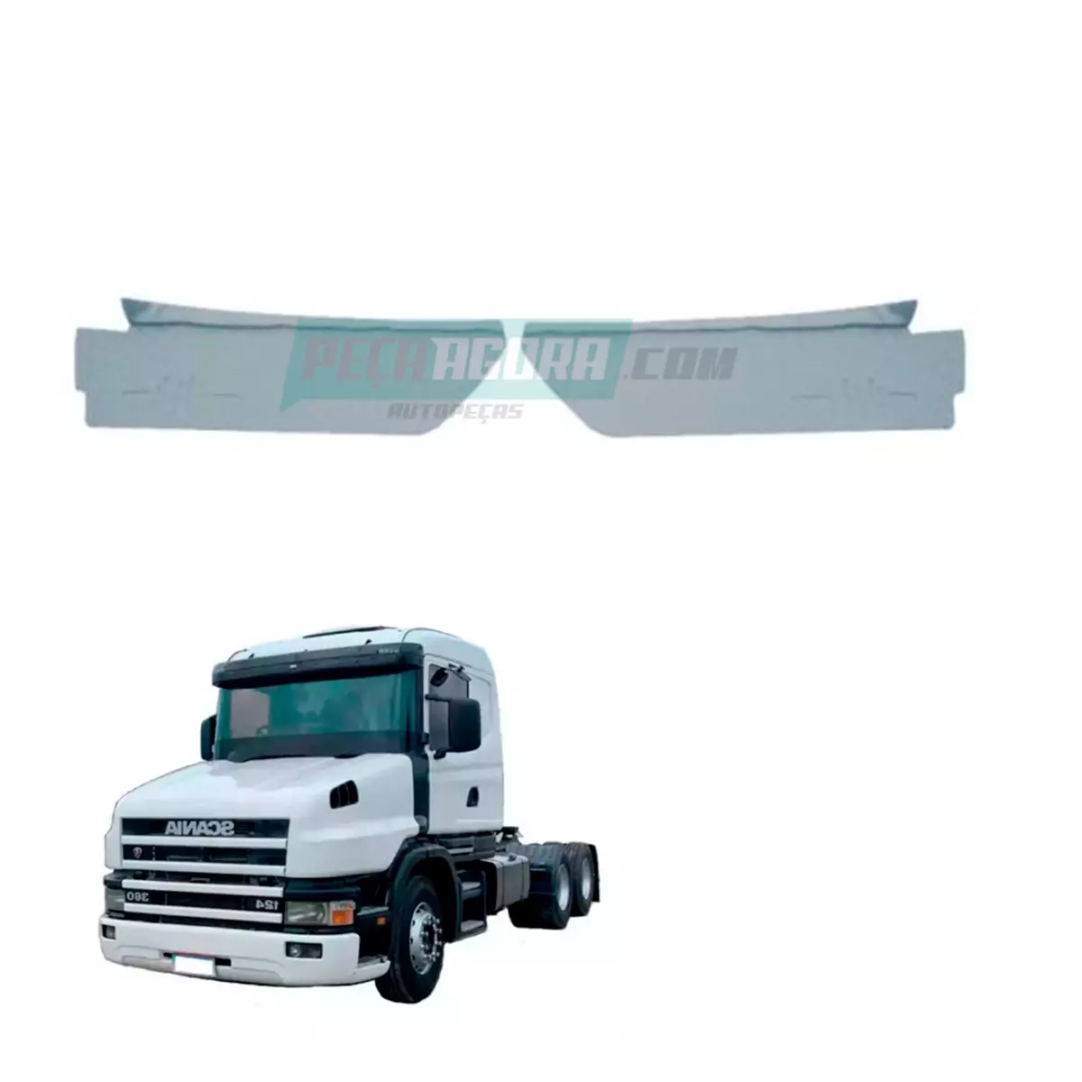 PAR TAPA ESTRIBO PEGA CHINELO PARA SCANIA 114 124 BICUDO FIBRA (Q624 - 279062)