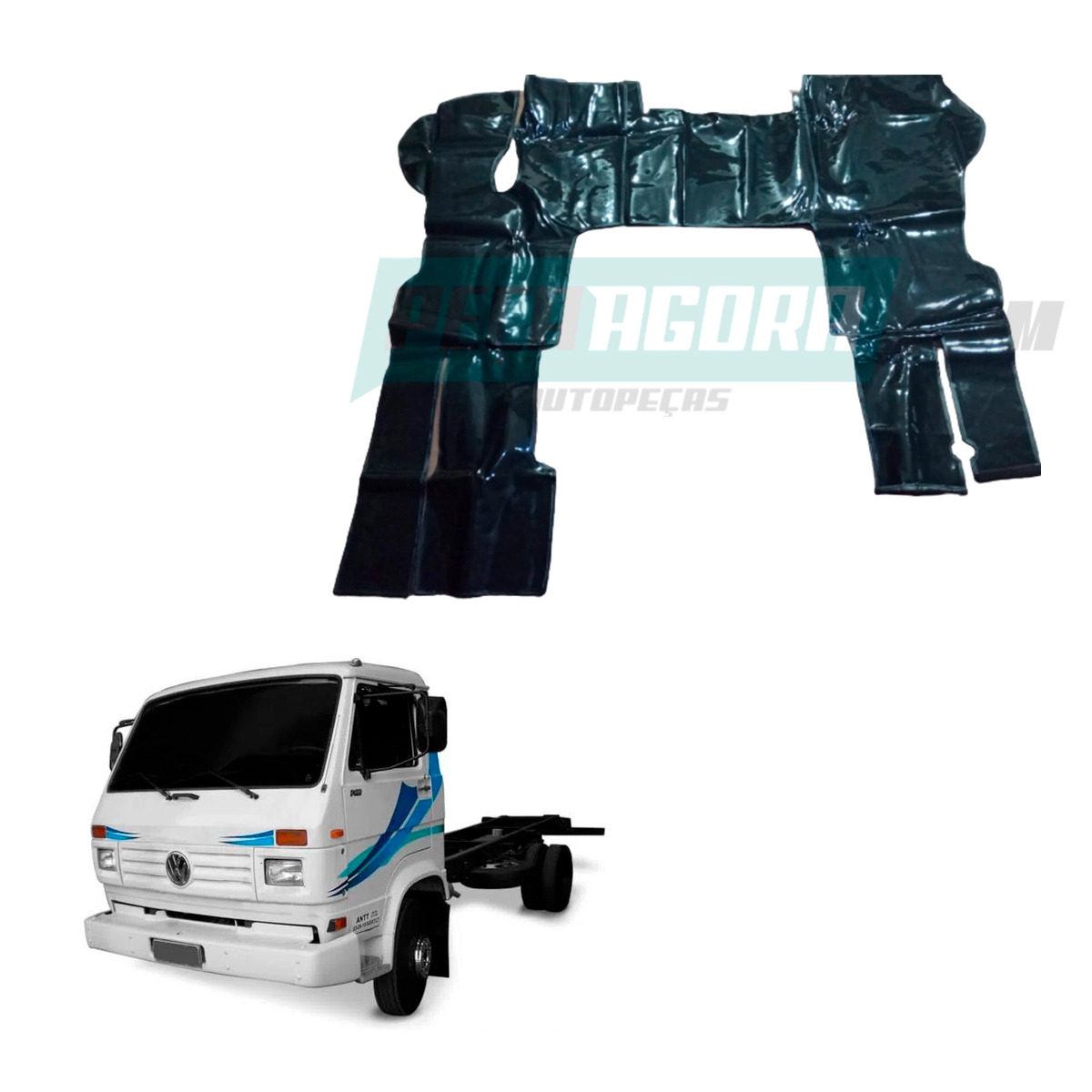 TAPETE VINIL PRETO VW 7100 12140 94 A 98 SEM CAPO (PUES333P-TAC863709P)