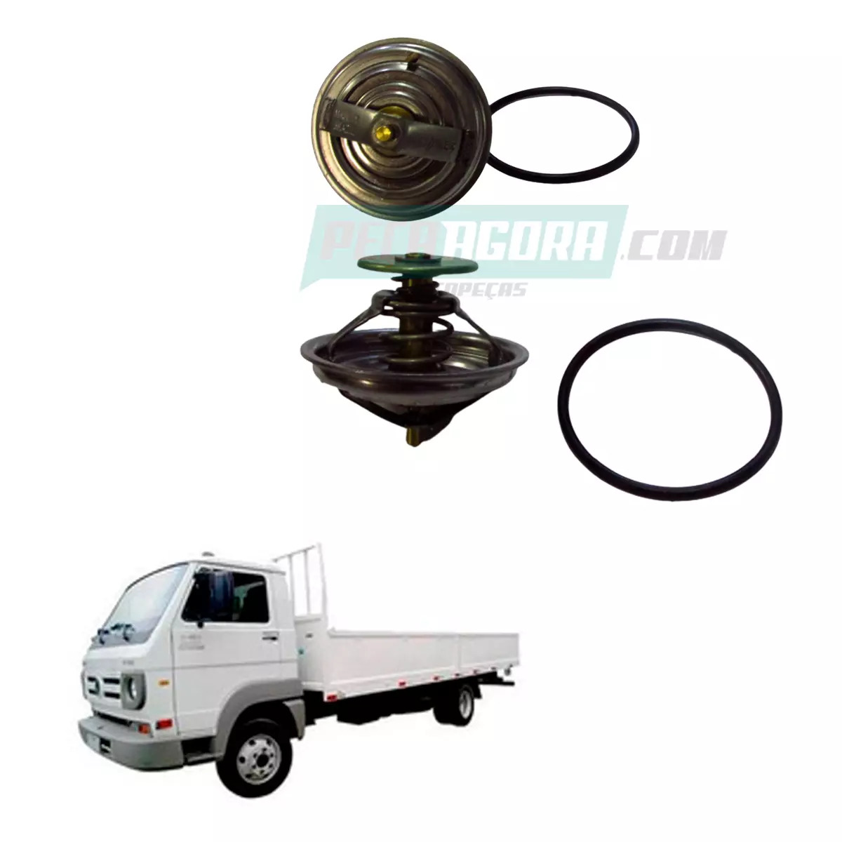 VALVULA TERMOSTATICA MOTOR MWM X12 VW 13180 15180 17260 13260 31260 26260 VOLVO 