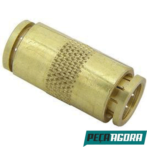  CONEXAO EMENDA 10MM PARA TUBO NYLON ENGATE RAPIDO CARRETA (45172)