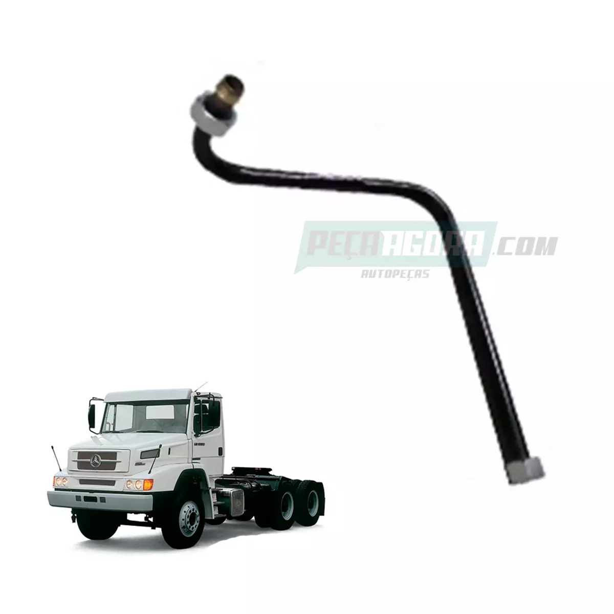 TUBO DO COMPRESSOR DE AR ATE A CONEXAO MB LS1938 LS2638 (6964207236)