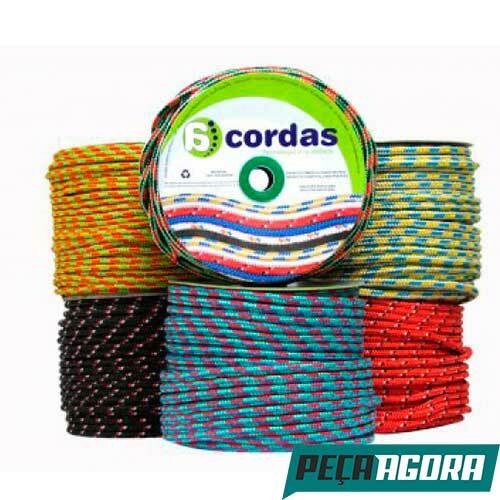 CORDA DE SEDA ACORDAS TRANC.MULTICOL.6MM COM 160MT (23569CC)